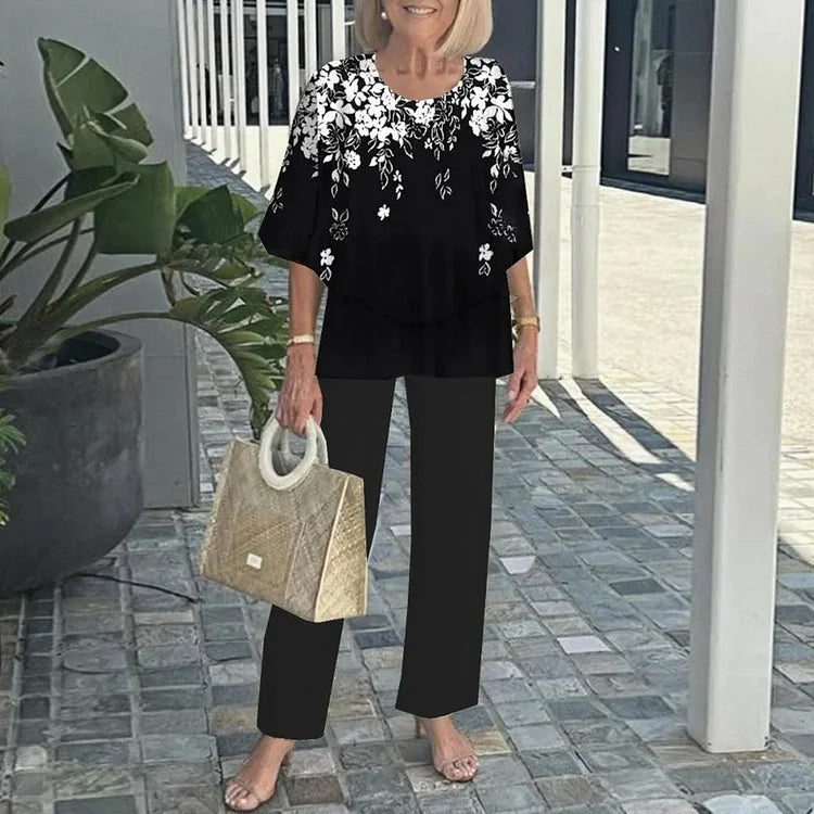 Printed Two Piece Co Ord Set For Women | Isadora