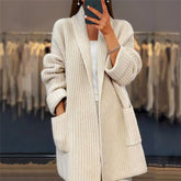 Oversized Open Front Cardigan For Women | Elowara