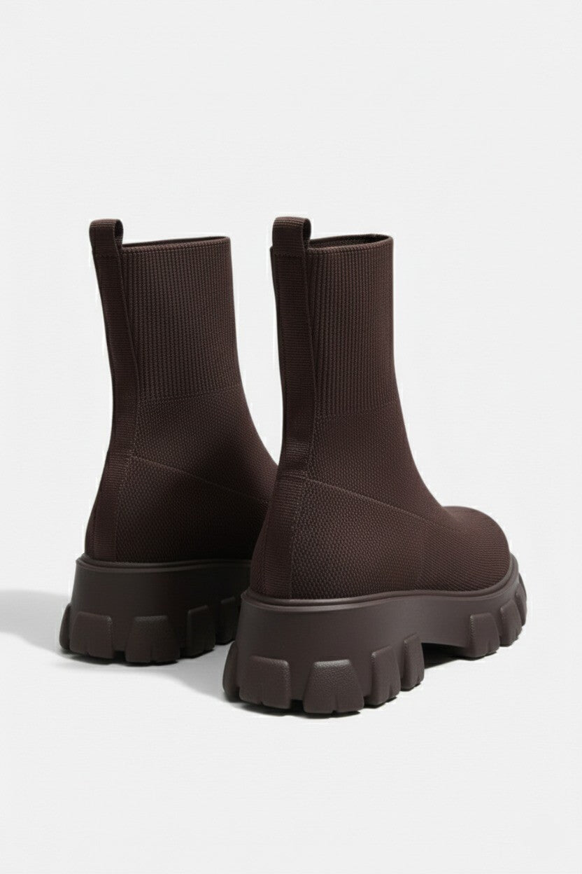 Chunky Sole Pull On Ankle Boots For Women | Virella