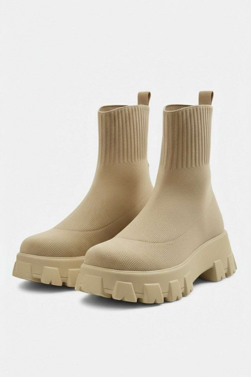 Chunky Sole Pull On Ankle Boots For Women | Virella