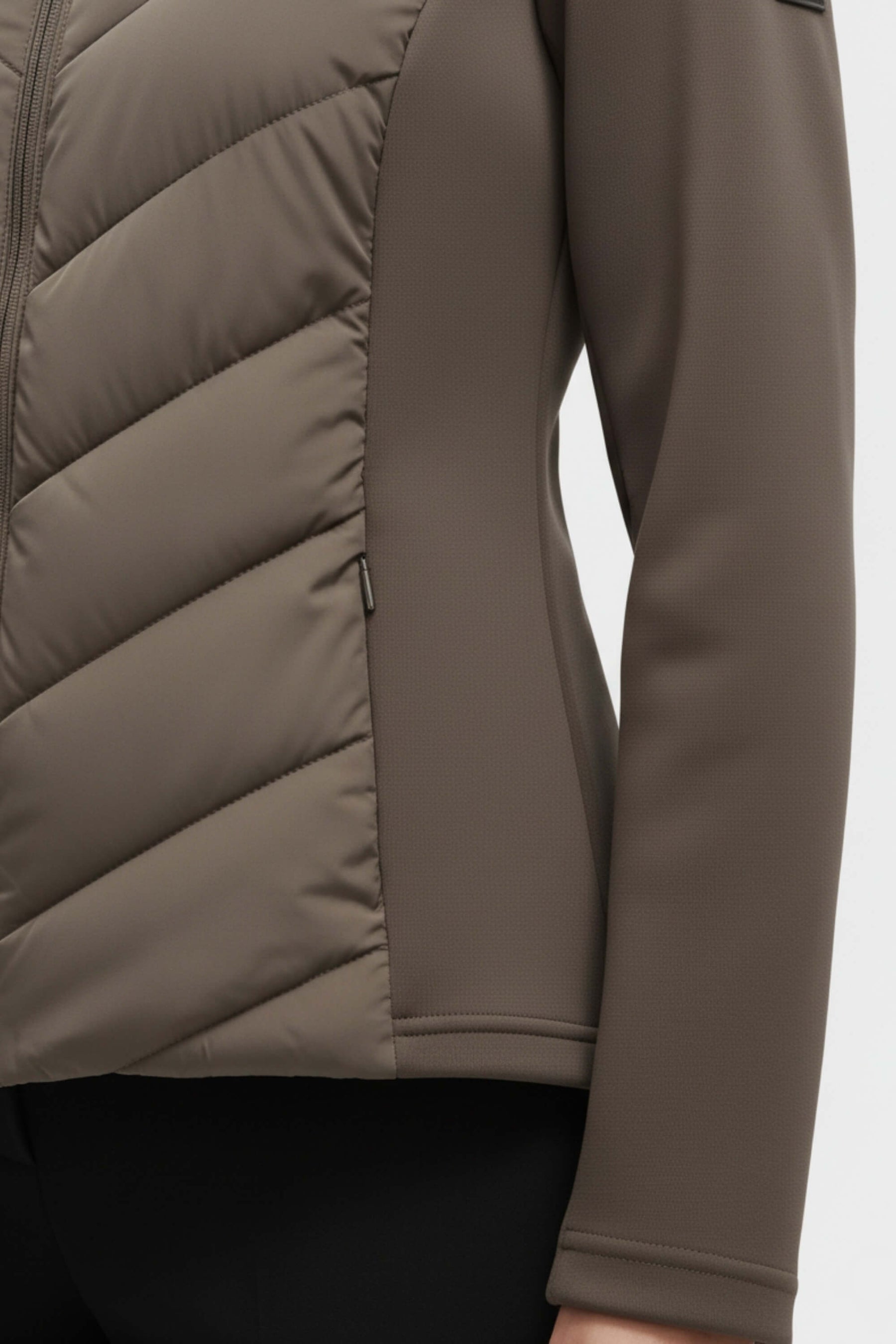 Hooded Chevron Quilted Puffer Jacket For Women | Selvara