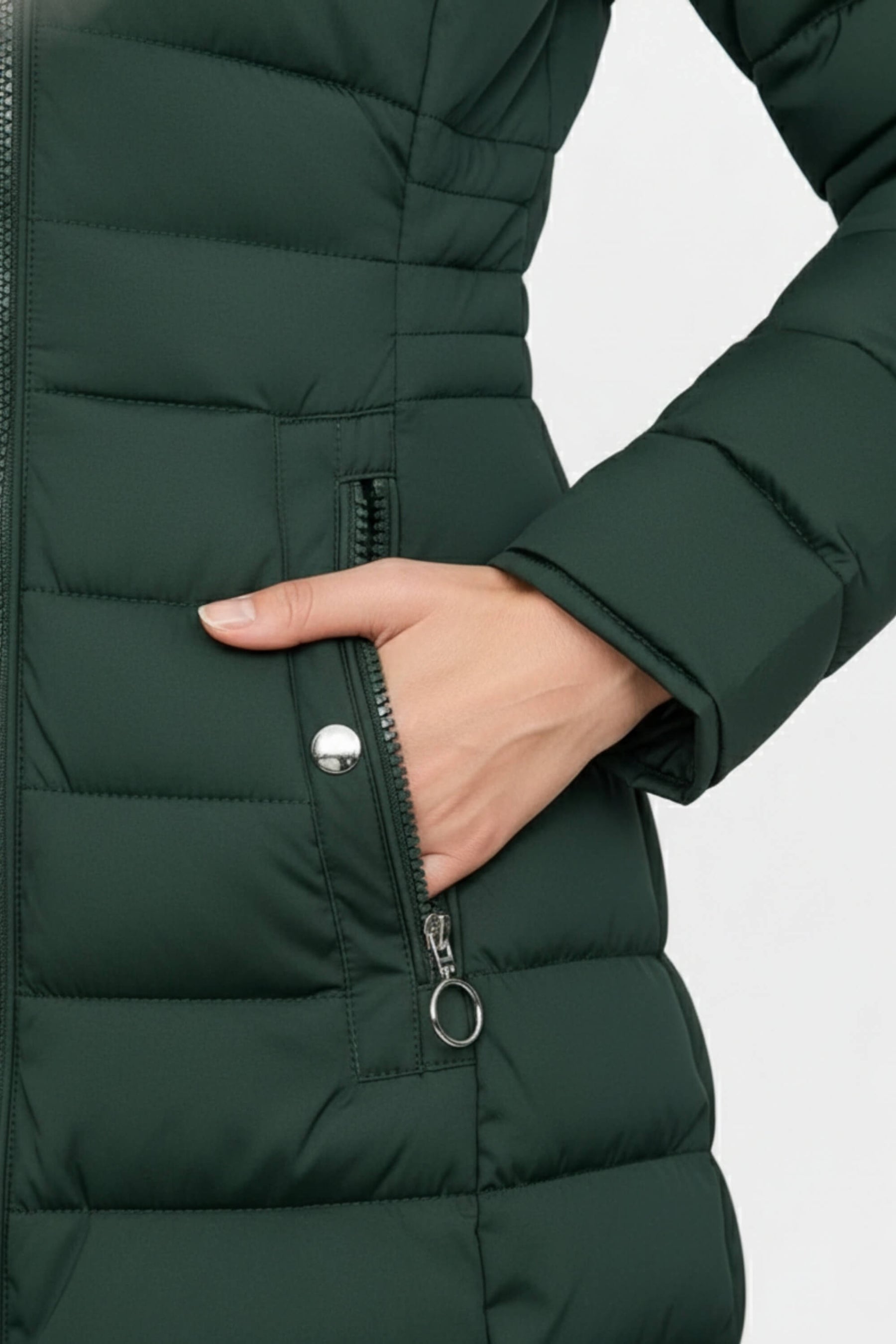 Long Hooded Quilted Puffer Coat For Women | Ravelle