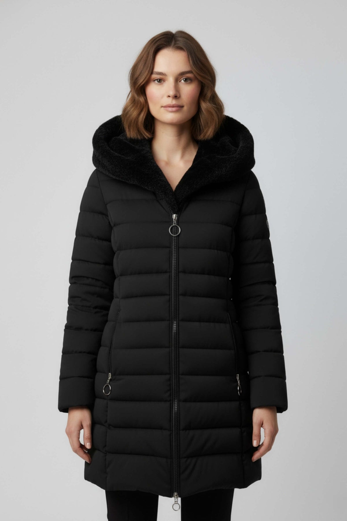 Long Hooded Quilted Puffer Coat For Women | Ravelle