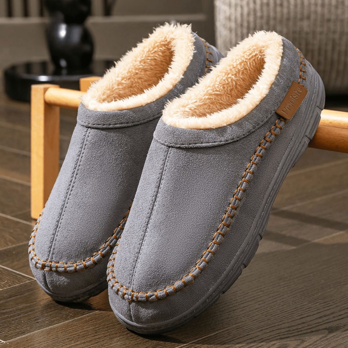 Lined Moccasin Style Slippers For Men | Coren