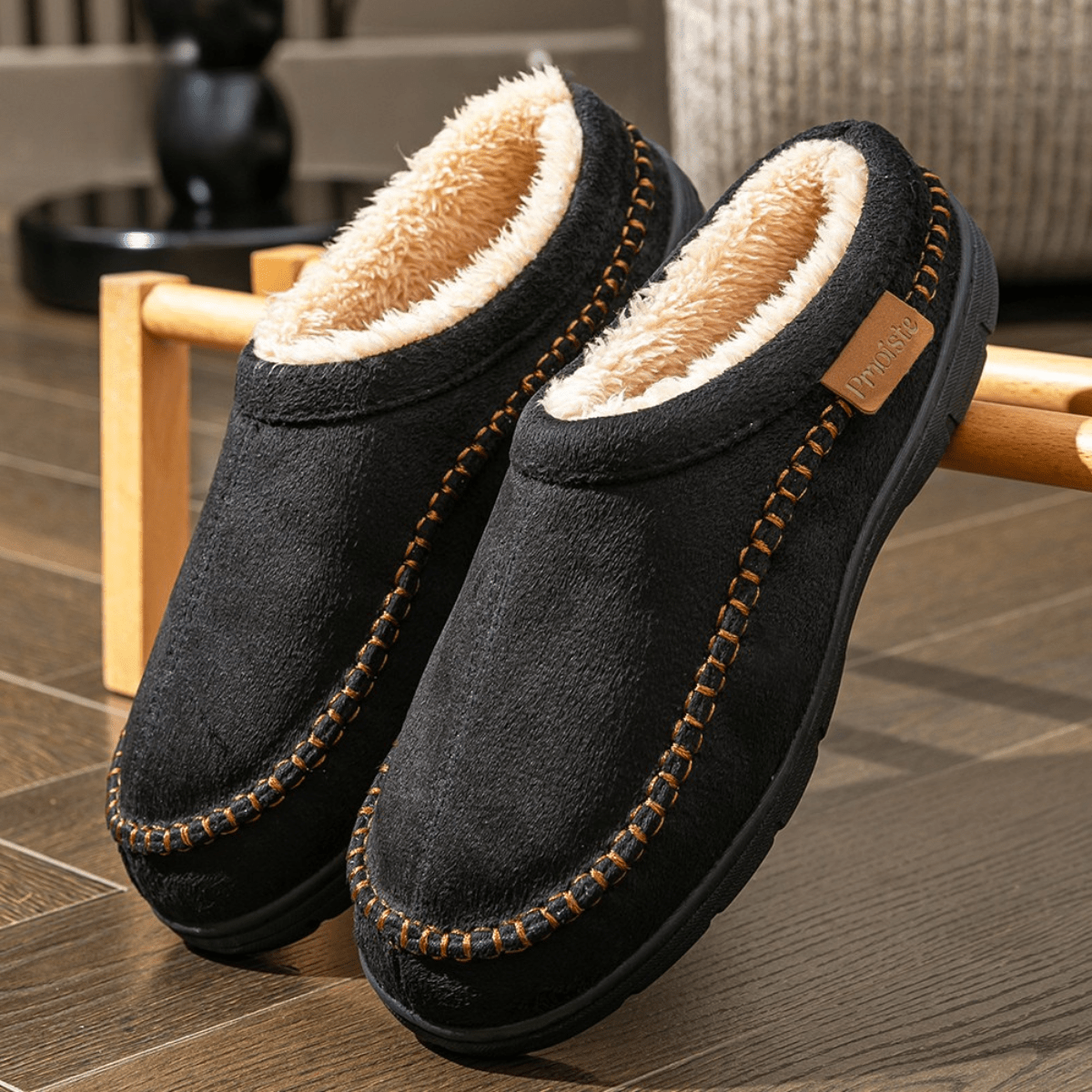 Lined Moccasin Style Slippers For Men | Coren