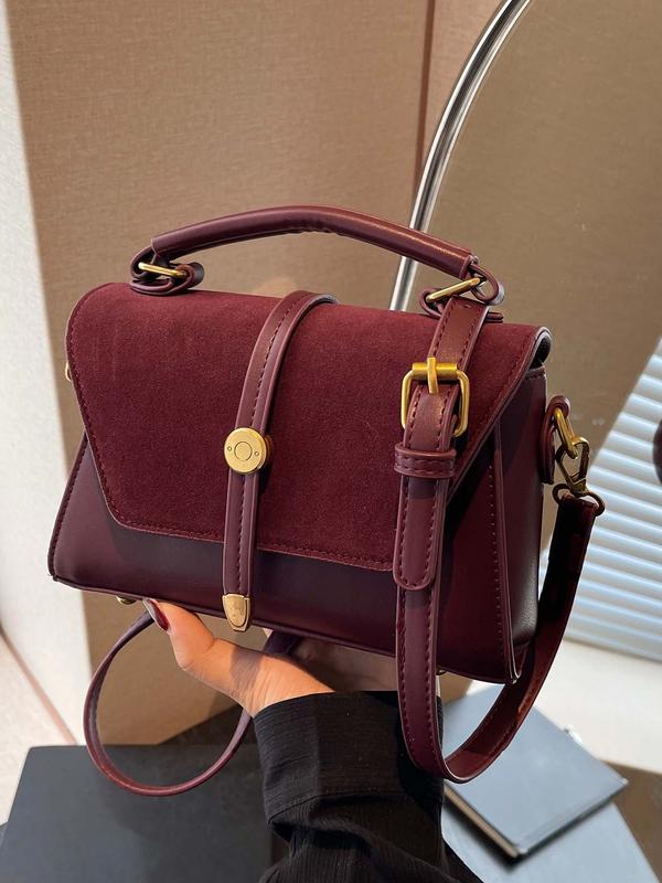 Trendy Contrast Stitching Small Square Shoulder Bag For Women | Liorenna