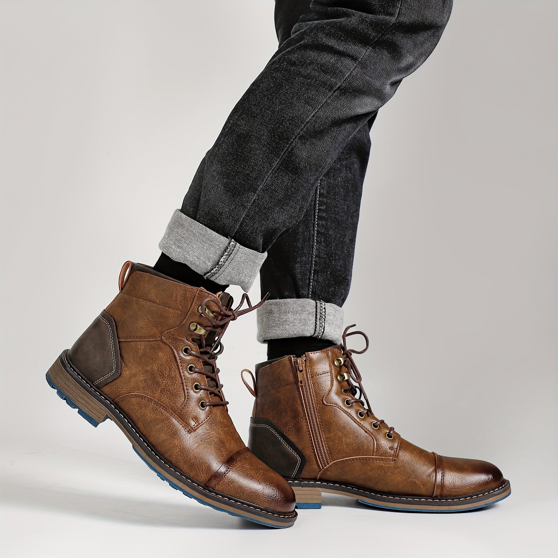 Heritage Brogue Lace Up Boots For Men | Drew