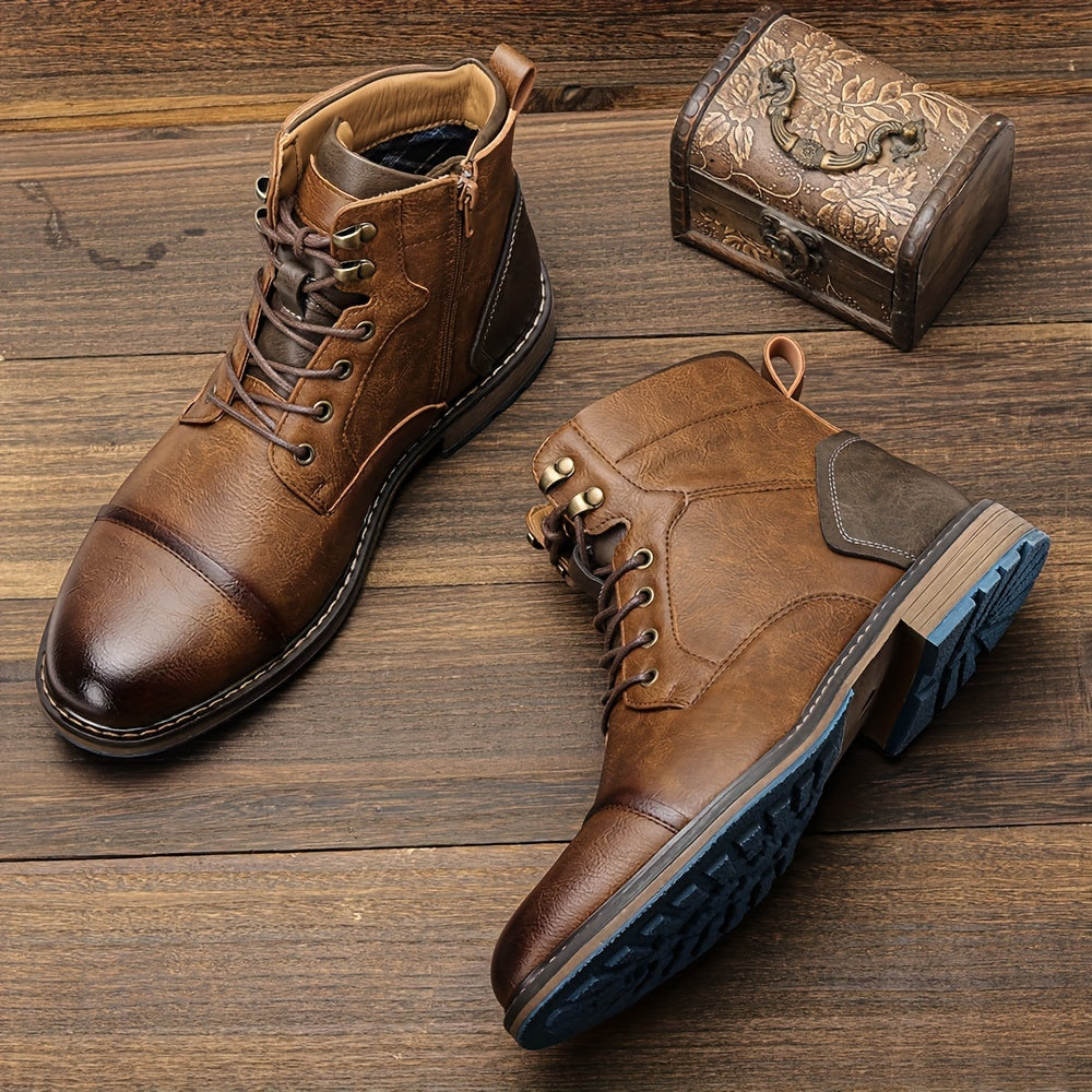 Heritage Brogue Lace Up Boots For Men | Drew
