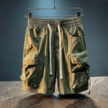 Utility Cargo Shorts With Buckle Detail For Men | Asher