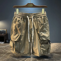 Utility Cargo Shorts With Buckle Detail For Men | Asher
