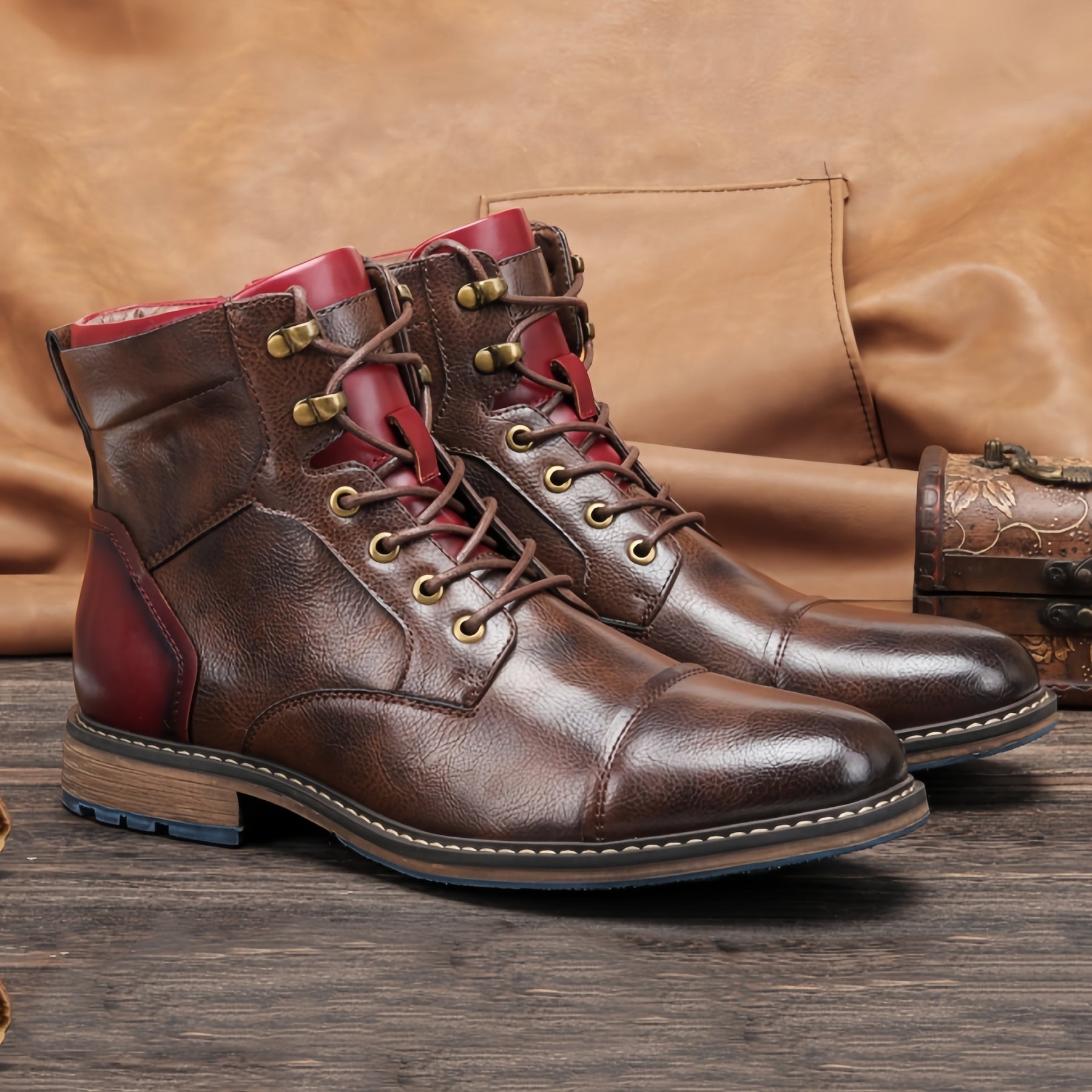 Heritage Brogue Lace Up Boots For Men | Drew