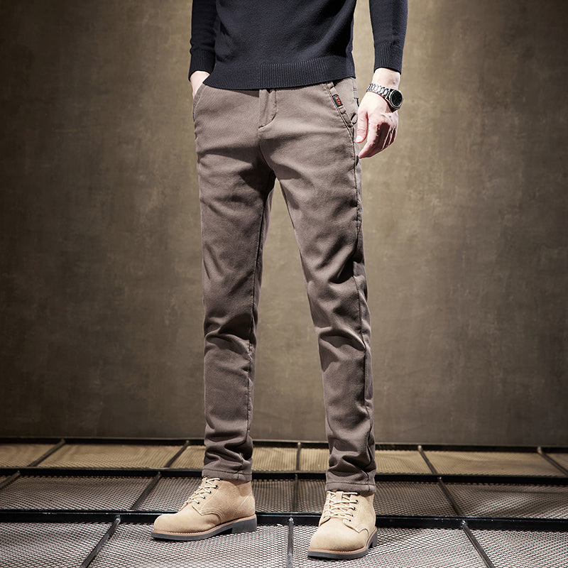 Slim Fit Stretch Trousers For Men | Adrian