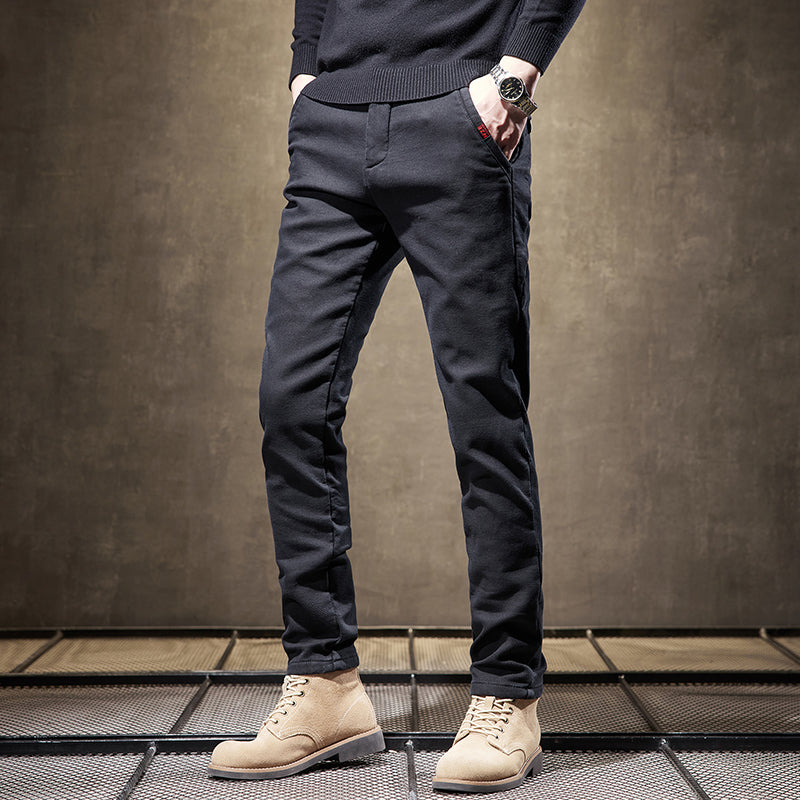 Slim Fit Stretch Trousers For Men | Adrian
