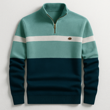 Heritage Stripe Quarter-Zip Sweater For Men | Alden