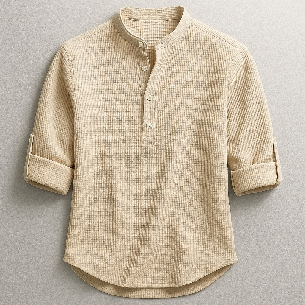 Textured Henley Shirt For Men | Caleb