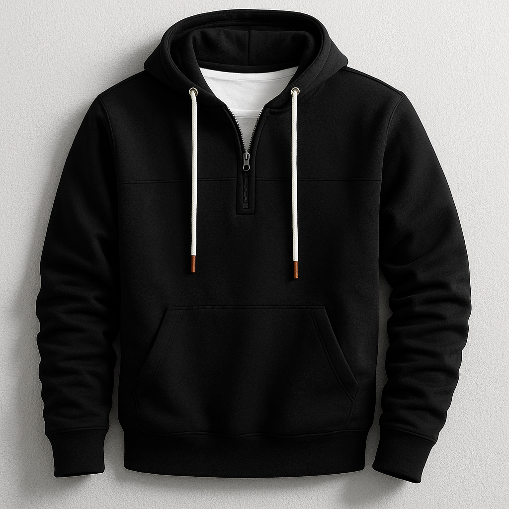Quarter Zip Hooded Sweatshirt for Men | Nolan