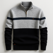 Heritage Stripe Quarter-Zip Sweater For Men | Alden