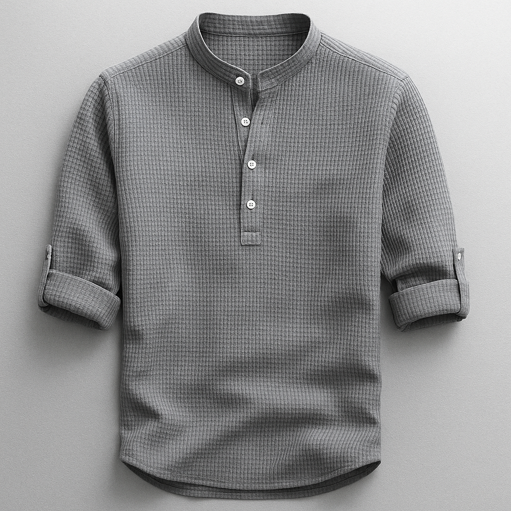 Textured Henley Shirt For Men | Caleb