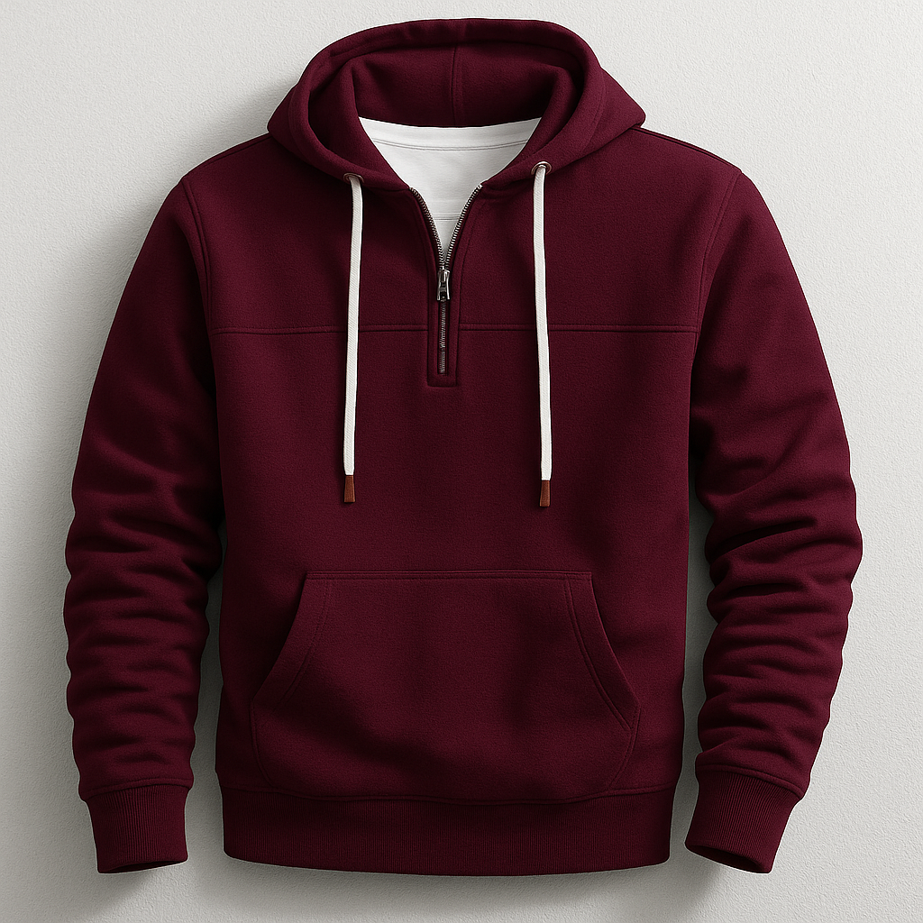 Quarter Zip Hooded Sweatshirt for Men | Nolan