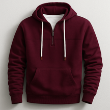 Quarter Zip Hooded Sweatshirt for Men | Nolan