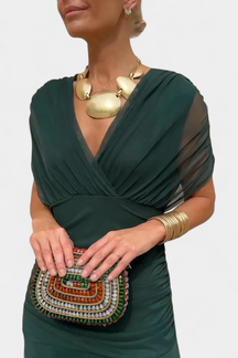 Elegant V Neck Maxi Dress For Women | Grace