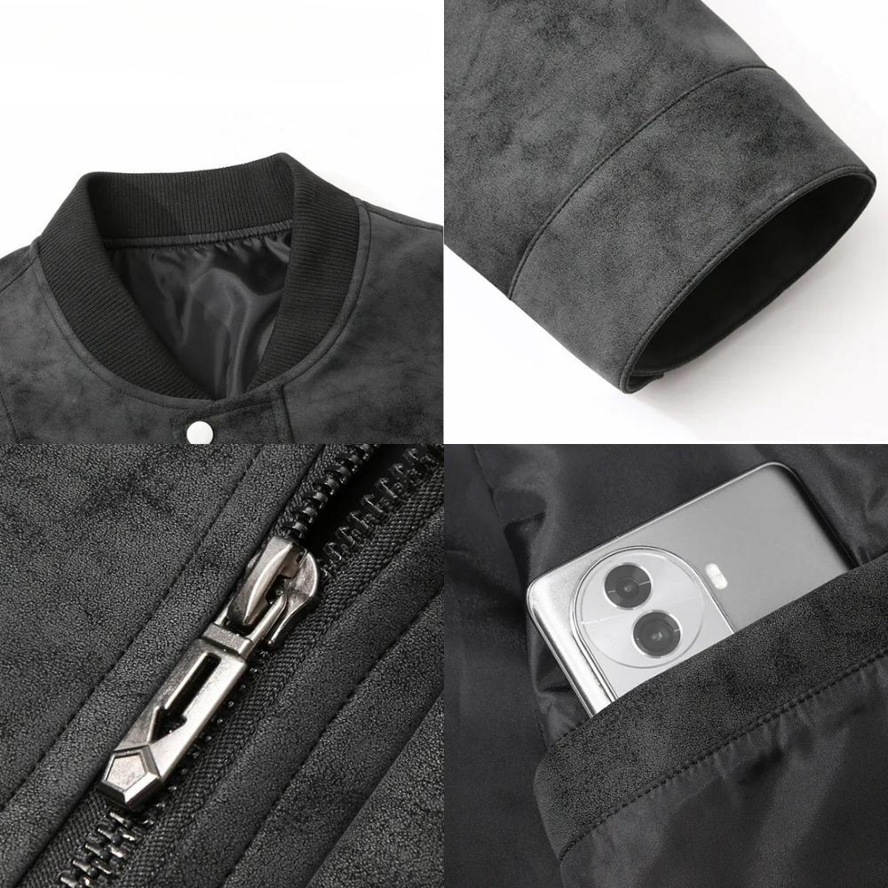 Textured Bomber Jacket for Men | Hartwell