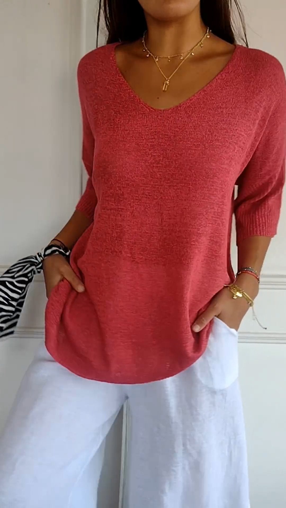 Timeless V Neck Top For Women | Cassie