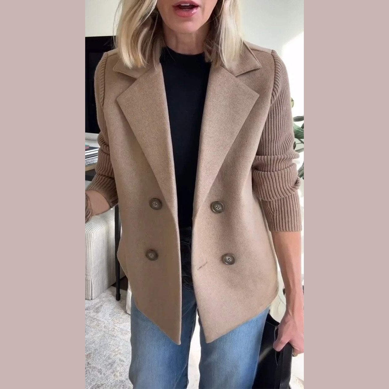 Casual Double Breasted Blazer For Women | Alessandra