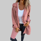 Casual Long Button Coat For Women | Arlena