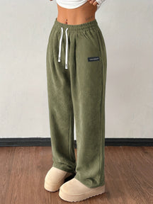 Wide Leg Drawstring Trousers for Women | Elodie