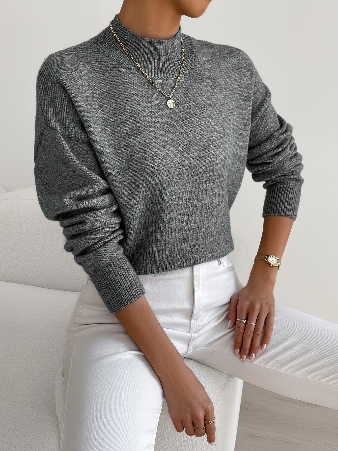 Classic Roll Neck Sweater For Women | Elaine
