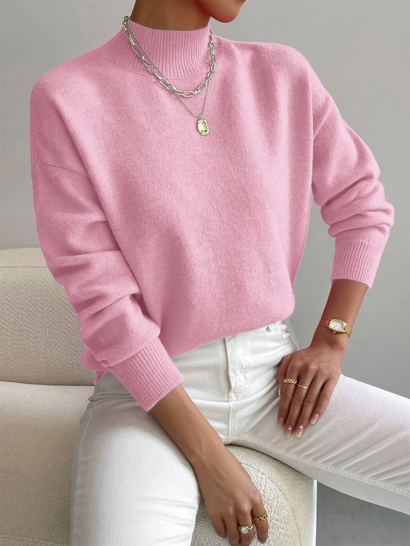 Classic Roll Neck Sweater For Women | Elaine
