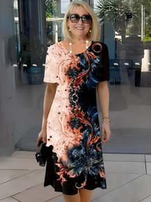 Relaxed Floral Midi Dress For Women | Cassie