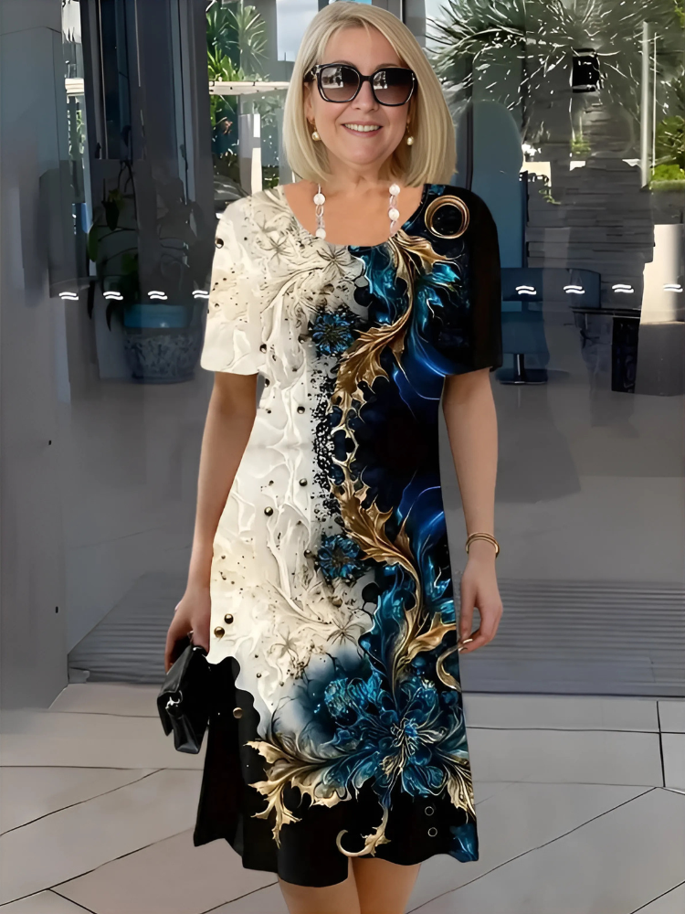 Relaxed Floral Midi Dress For Women | Cassie