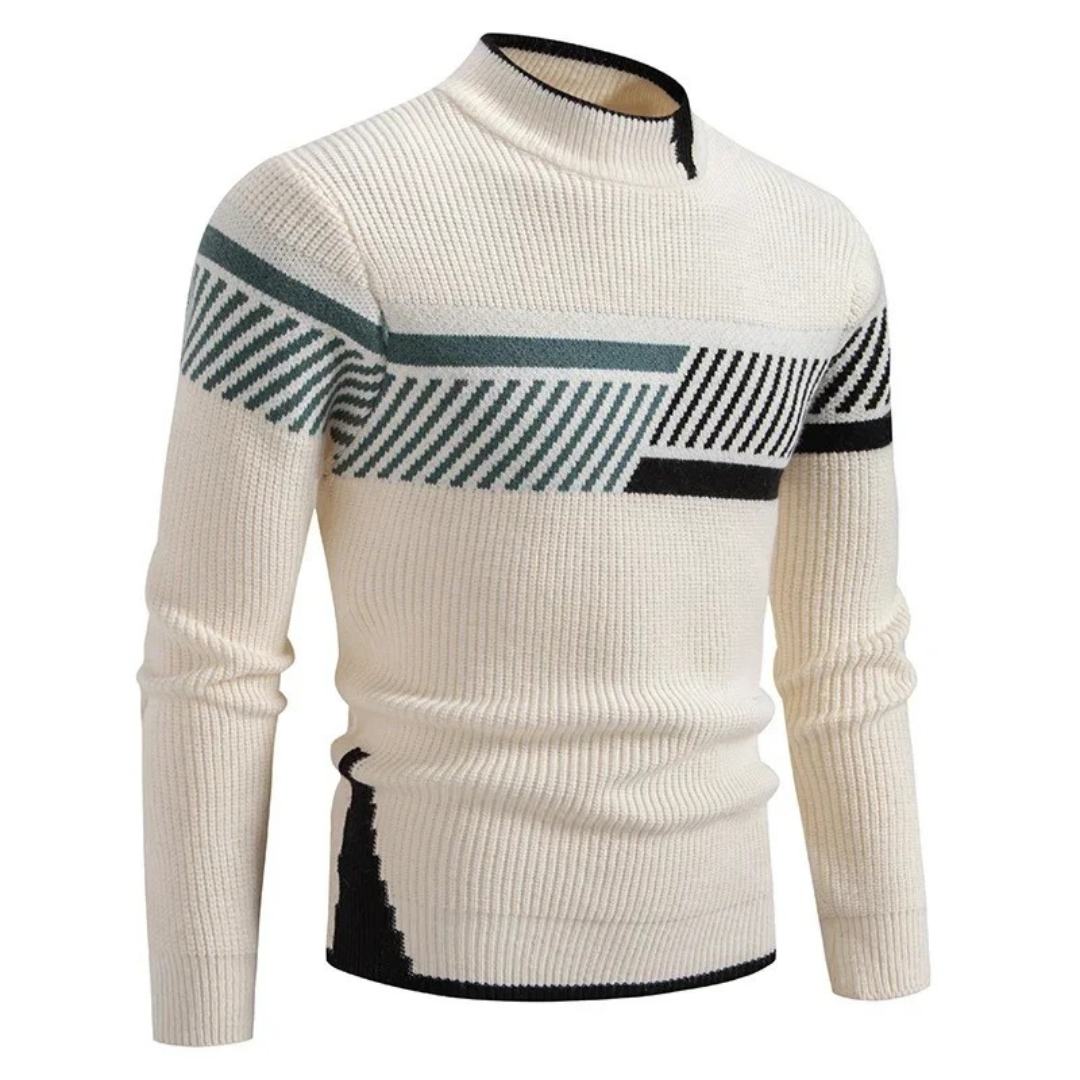 Colour-Block Knit Sweater for Men | Rowan