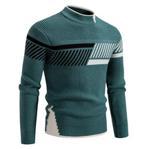 Colour-Block Knit Sweater for Men | Rowan