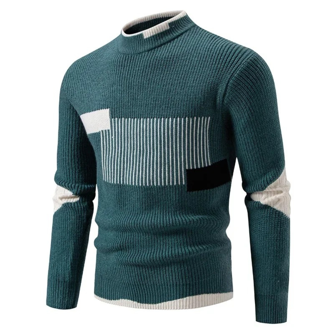 Colour-Block Knit Sweater for Men | Rowan