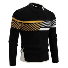 Colour-Block Knit Sweater for Men | Rowan