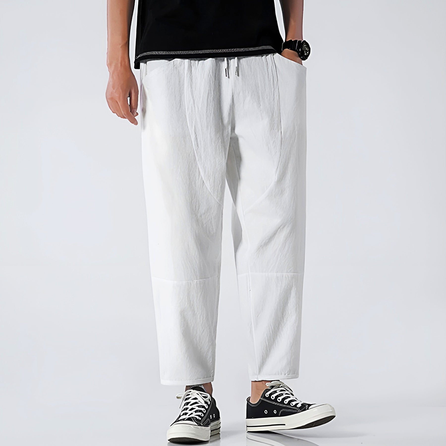Cropped Drawstring Trousers for Men | Ardent